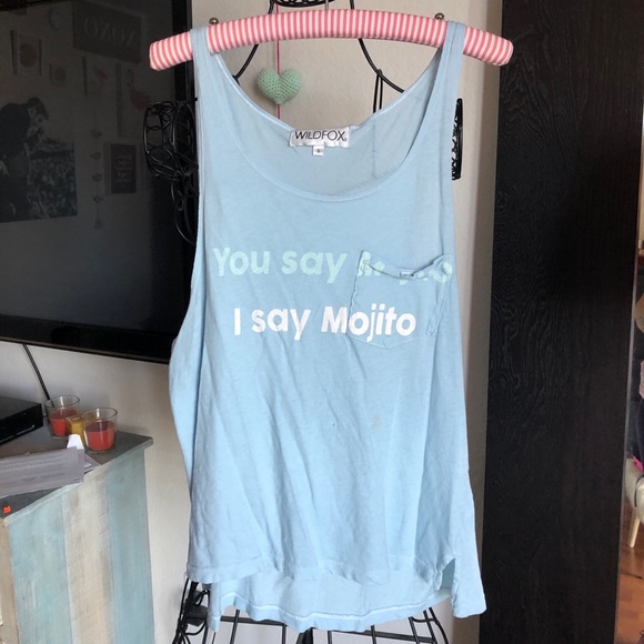 Wildfox Tops - Wildfox Light Blue Top